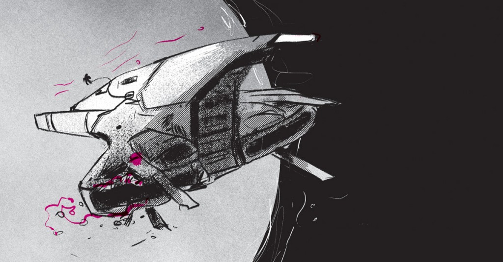 A nave do protagonista de Mikrokosmos