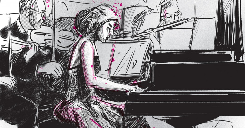 A mãe do protagonista de Mikrokosmos em uma das lembranças do astronauta